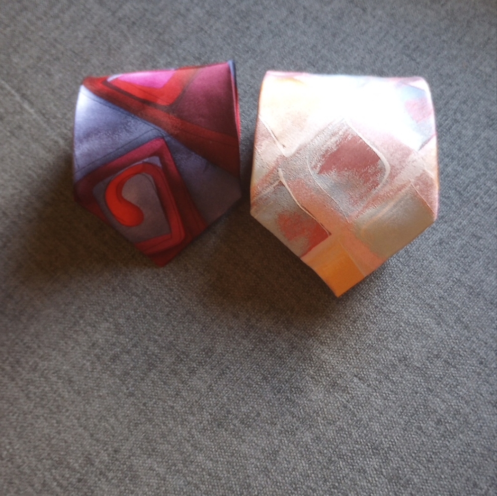 2 Jerry Garcia Ties - 2004 “Taking Someone for a Ride” & “Absolam Bar” 100% Silk